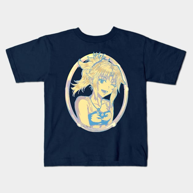 Lemon Gradient Mordred (FGO) Kids T-Shirt by Lilynee-